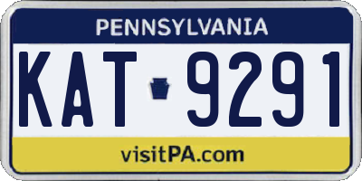 PA license plate KAT9291