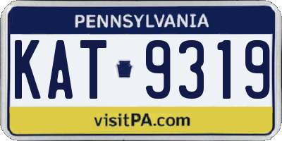 PA license plate KAT9319