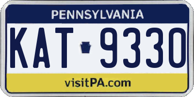 PA license plate KAT9330