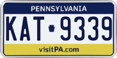 PA license plate KAT9339