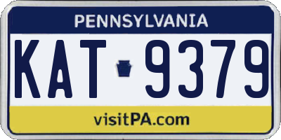PA license plate KAT9379
