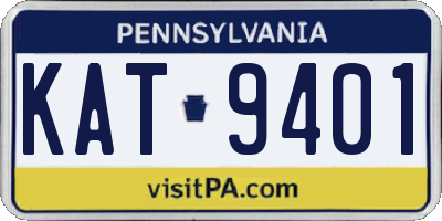 PA license plate KAT9401