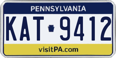 PA license plate KAT9412