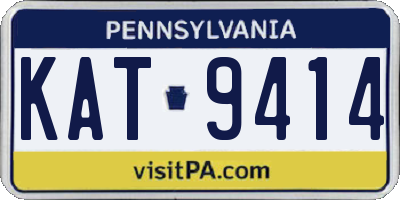PA license plate KAT9414