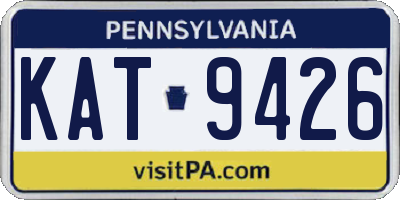 PA license plate KAT9426