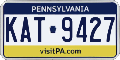 PA license plate KAT9427