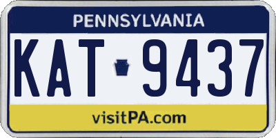 PA license plate KAT9437