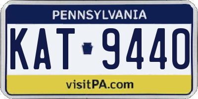 PA license plate KAT9440