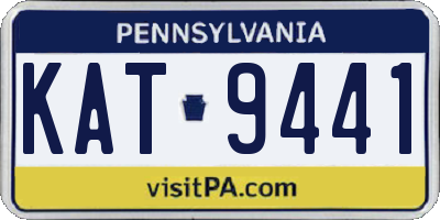 PA license plate KAT9441