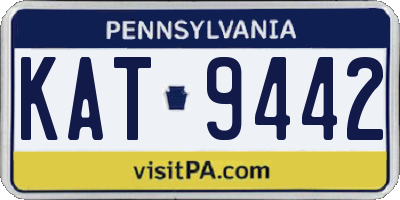 PA license plate KAT9442
