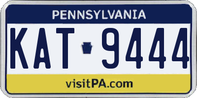 PA license plate KAT9444