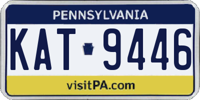 PA license plate KAT9446