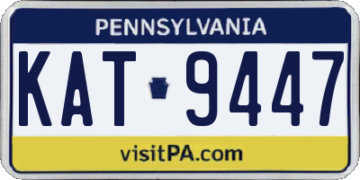 PA license plate KAT9447
