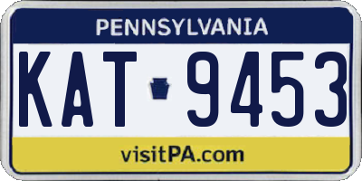 PA license plate KAT9453