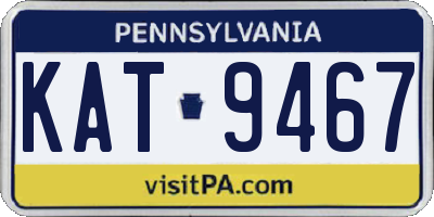 PA license plate KAT9467