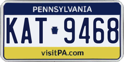 PA license plate KAT9468