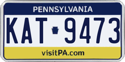 PA license plate KAT9473