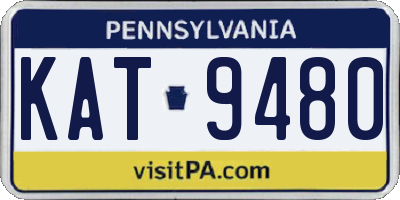 PA license plate KAT9480