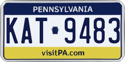 PA license plate KAT9483