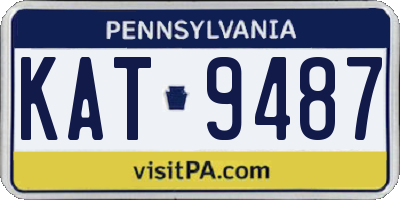 PA license plate KAT9487
