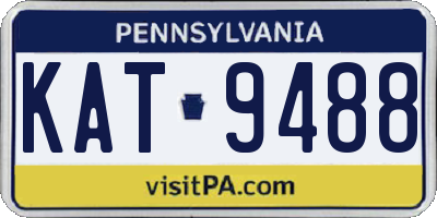 PA license plate KAT9488