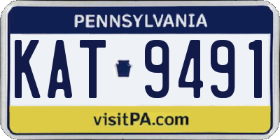 PA license plate KAT9491