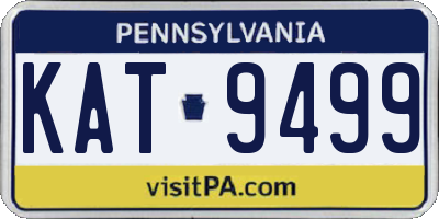 PA license plate KAT9499