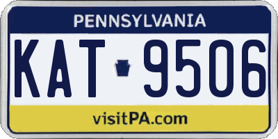 PA license plate KAT9506