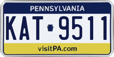 PA license plate KAT9511