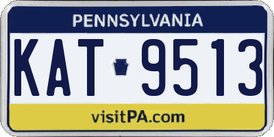 PA license plate KAT9513