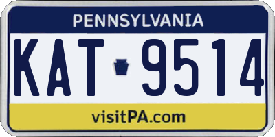 PA license plate KAT9514