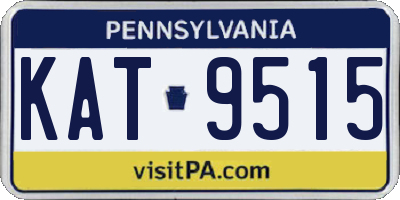 PA license plate KAT9515