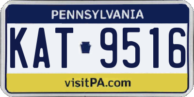 PA license plate KAT9516