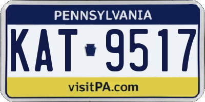 PA license plate KAT9517