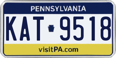 PA license plate KAT9518