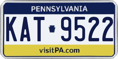 PA license plate KAT9522