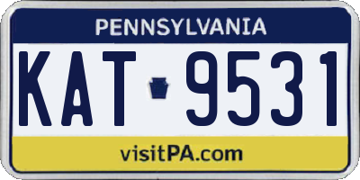 PA license plate KAT9531