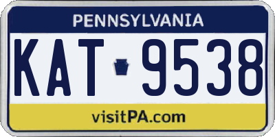 PA license plate KAT9538