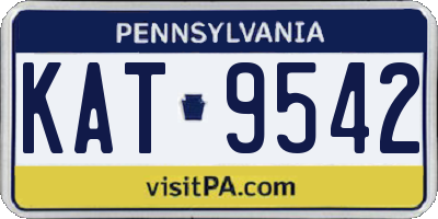 PA license plate KAT9542