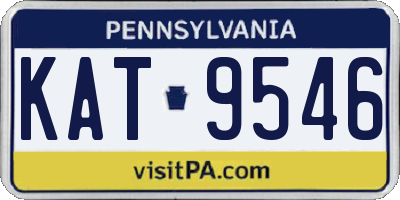 PA license plate KAT9546