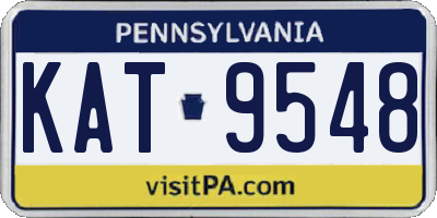 PA license plate KAT9548
