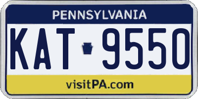 PA license plate KAT9550