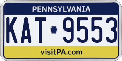 PA license plate KAT9553