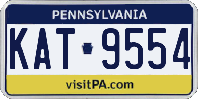 PA license plate KAT9554