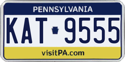 PA license plate KAT9555