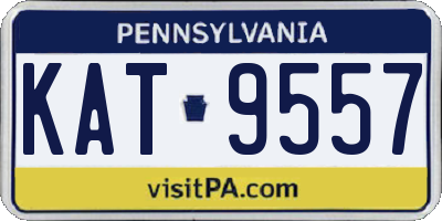 PA license plate KAT9557