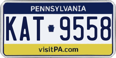 PA license plate KAT9558
