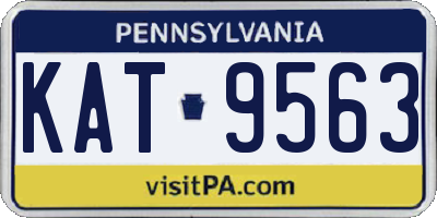 PA license plate KAT9563