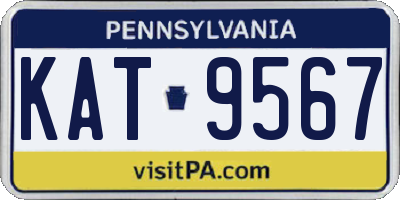 PA license plate KAT9567