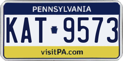 PA license plate KAT9573